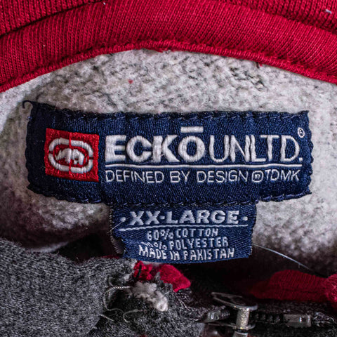 Ecko Unltd Zip Hoodie Sweatshirt Spell Out