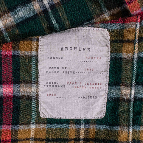LL Bean Signature 1933 Chamois Cloth Flannel Shirt