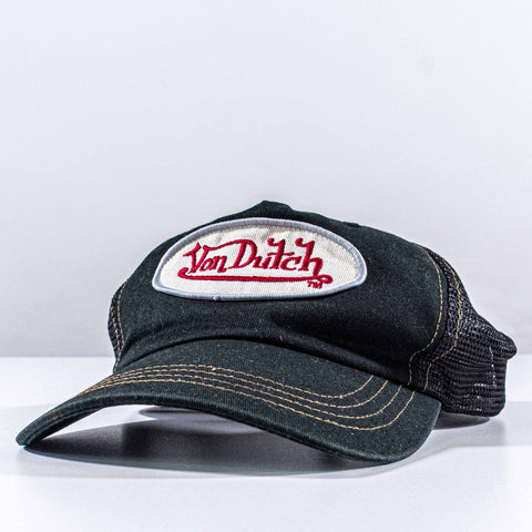 Von Dutch Logo Mesh Trucker Hat