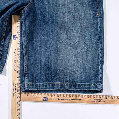 Phat Farm Embroidered Jean Shorts Baggy Wide Leg