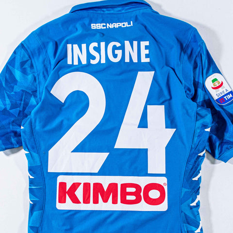 SSC Napoli Kappa Gara Kombat Jersey 2018 2019 Insigne #24