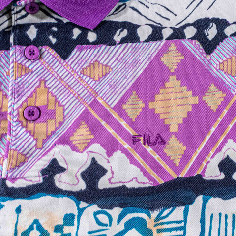 Fila Hawaiian Print Tennis Polo Shirt AOP