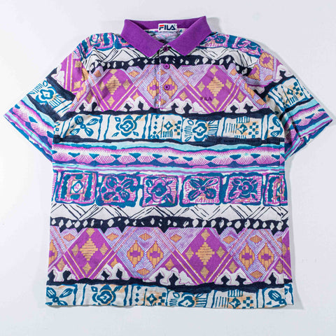 Fila Hawaiian Print Tennis Polo Shirt AOP