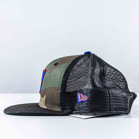 New York Mets New Era The 7 Line Camo Mesh Trucker Hat