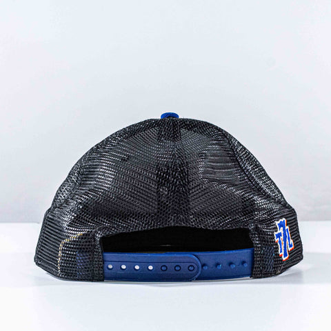 New York Mets New Era The 7 Line Camo Mesh Trucker Hat