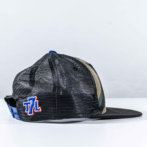 New York Mets New Era The 7 Line Camo Mesh Trucker Hat