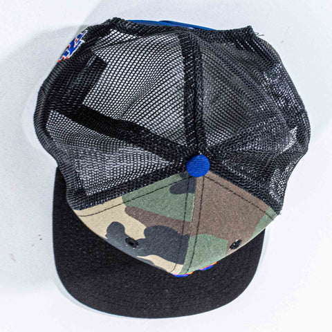 New York Mets New Era The 7 Line Camo Mesh Trucker Hat