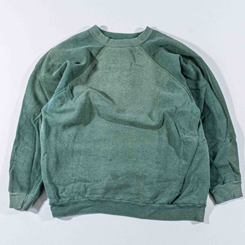 Raglan Blank Tonal Green Sweatshirt