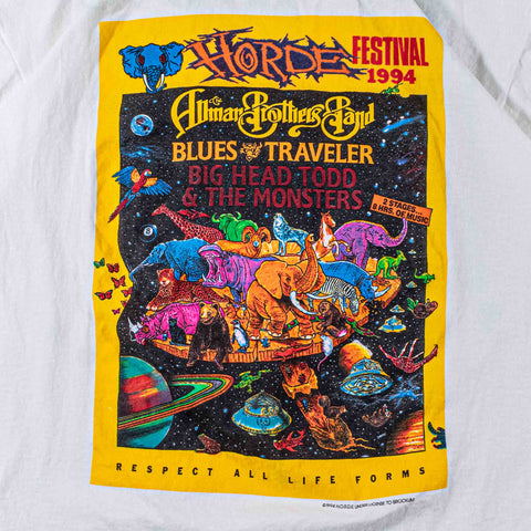 1994 H.O.R.D.E. Festival T-Shirt Allman Brothers Blues Traveler