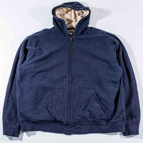 LL Bean Katahdin Iron Works Sherpa Lined Zip Hoodie
