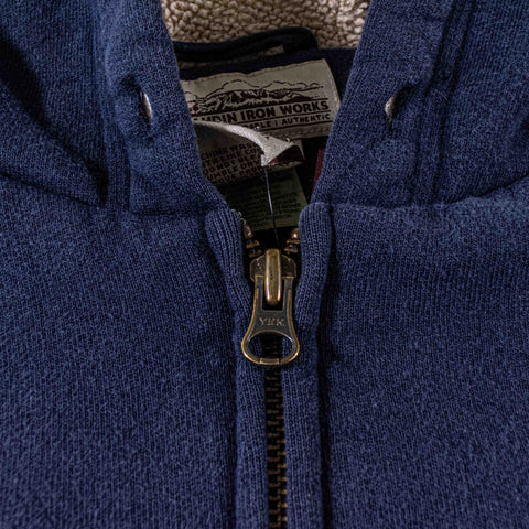 LL Bean Katahdin Iron Works Sherpa Lined Zip Hoodie