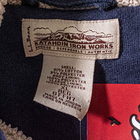 LL Bean Katahdin Iron Works Sherpa Lined Zip Hoodie