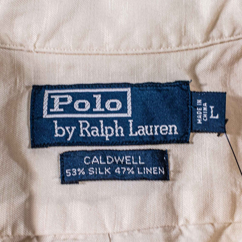 Polo Ralph Lauren Caldwell Camp Shirt Silk Linen Loop Collar