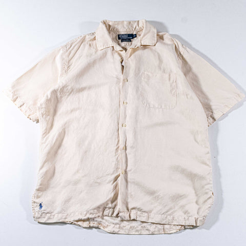 Polo Ralph Lauren Caldwell Camp Shirt Silk Linen Loop Collar