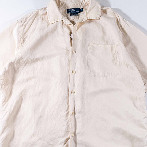 Polo Ralph Lauren Caldwell Camp Shirt Silk Linen Loop Collar