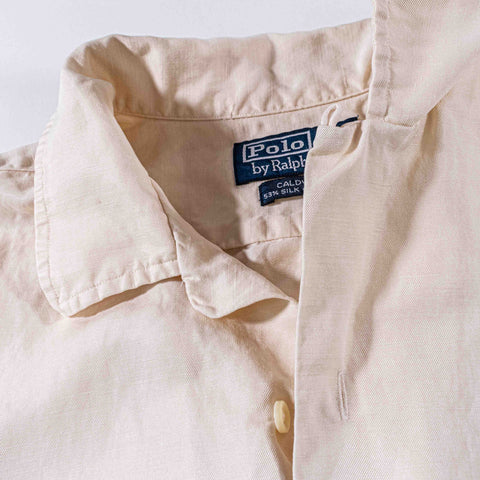 Polo Ralph Lauren Caldwell Camp Shirt Silk Linen Loop Collar