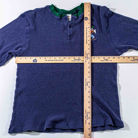 Disney Goofy Henley Waffle Long Sleeve Shirt