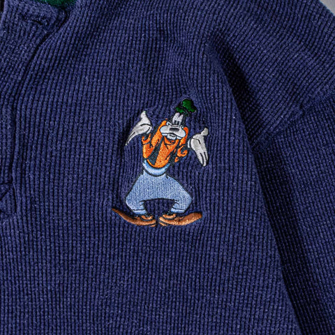 Disney Goofy Henley Waffle Long Sleeve Shirt