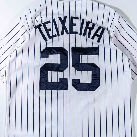New York Yankees Mark Teixeira Majestic Jersey Pinstripe