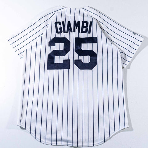 New York Yankees Jason Giambi Majestic Jersey Pinstripe
