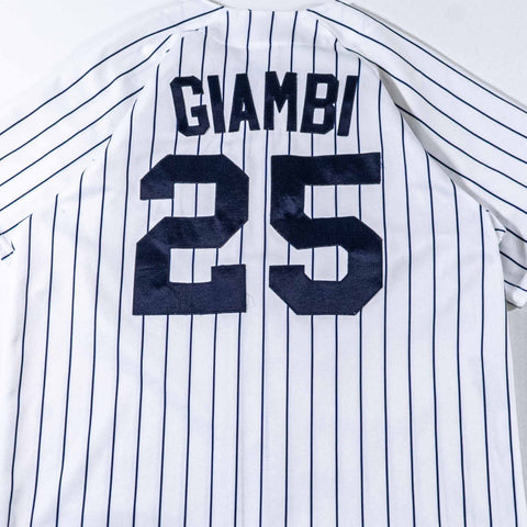 New York Yankees Jason Giambi Majestic Jersey Pinstripe