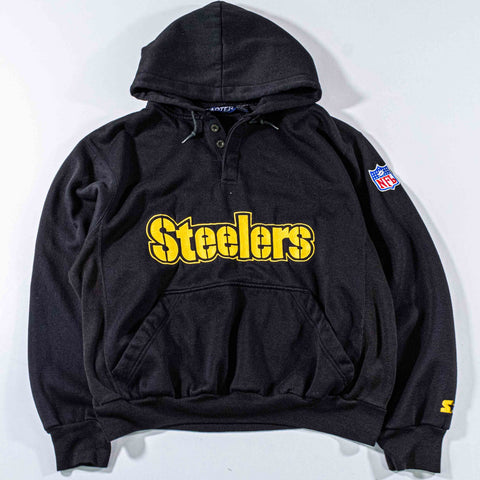 Pittsburgh Steelers Starter Henley Hoodie Sweatshirt