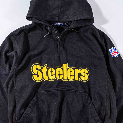 Pittsburgh Steelers Starter Henley Hoodie Sweatshirt