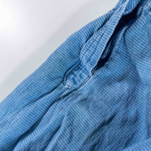 Eddie Bauer Striped Band Collar Shirt