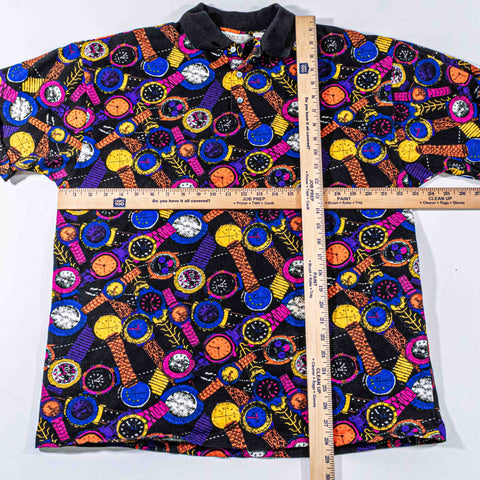 Watch Timepiece All Over Print Polo Shirt Tones by CC Sport