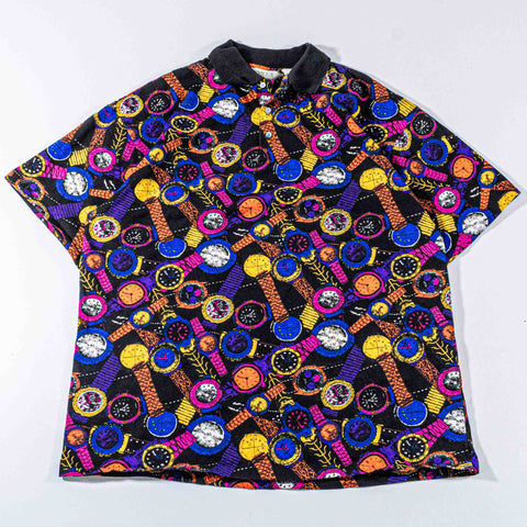 Watch Timepiece All Over Print Polo Shirt Tones by CC Sport