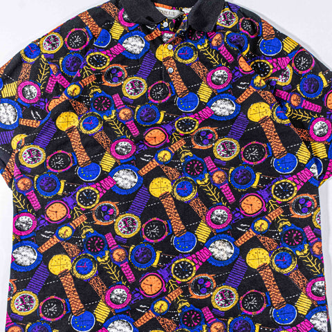 Watch Timepiece All Over Print Polo Shirt Tones by CC Sport
