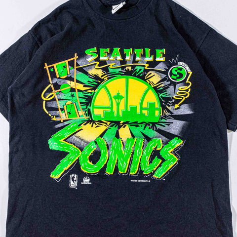 Seattle Sonics NBA Big Print T-Shirt Magic Johnson