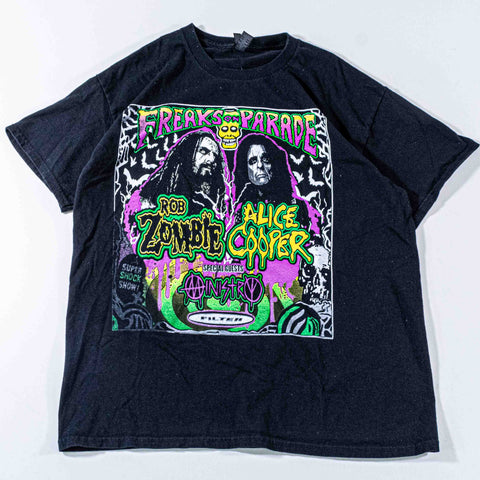 Freaks On Parade Rob Zombie Alice Cooper Tour T-Shirt