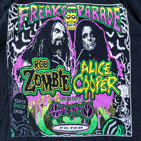 Freaks On Parade Rob Zombie Alice Cooper Tour T-Shirt