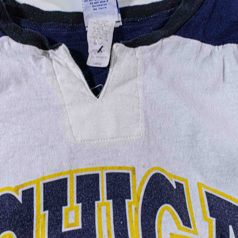 Michigan Wolverines Hockey T-Shirt Mesh Cotton