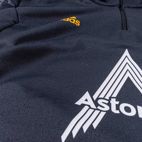 2022-23 Leeds United Adidas 1/4 Zip Hooded Training Top