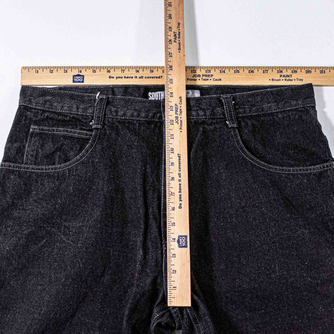 SouthPole Baggy Wide Leg Jean Shorts Jorts Silver Tab