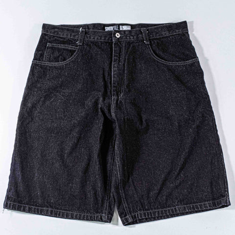 SouthPole Baggy Wide Leg Jean Shorts Jorts Silver Tab