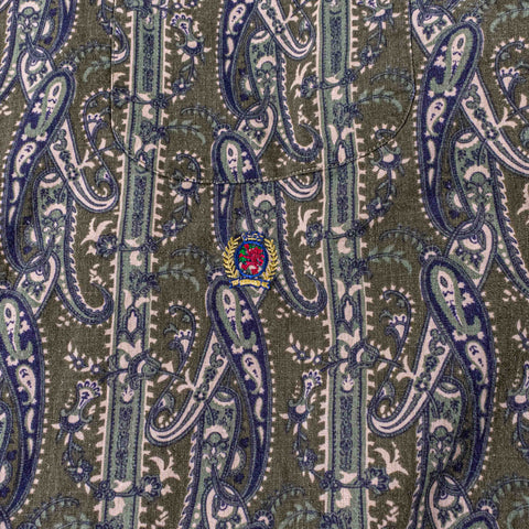 Tommy Hilfiger Paisley Linen Blend All Over Print Button Down Shirt