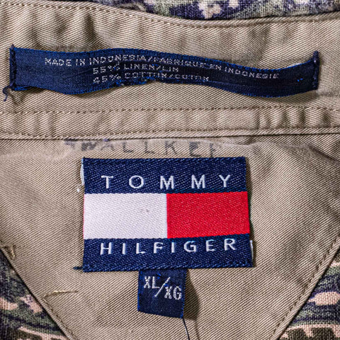 Tommy Hilfiger Paisley Linen Blend All Over Print Button Down Shirt