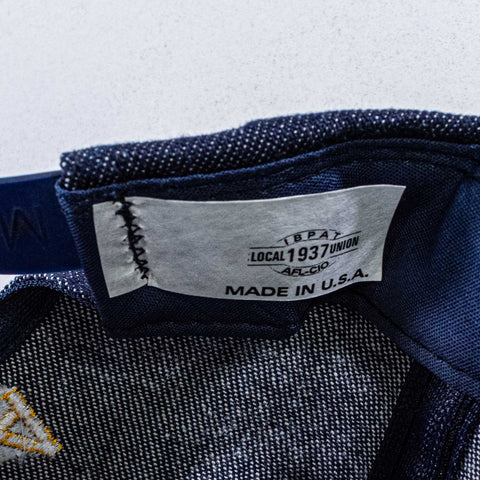 Show Me The Label UNION Made Denim Snapback Hat Made in USA SMWIA