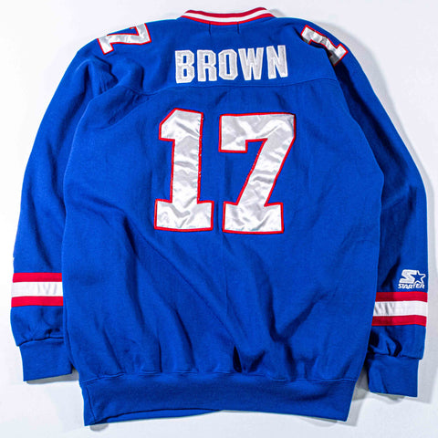 New York Giants Starter Sweatshirt Jersey Dave Brown