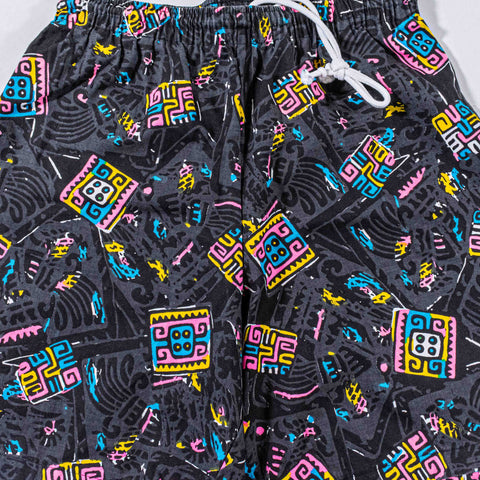 AOP Tribal Print Surf Shorts Made In USA