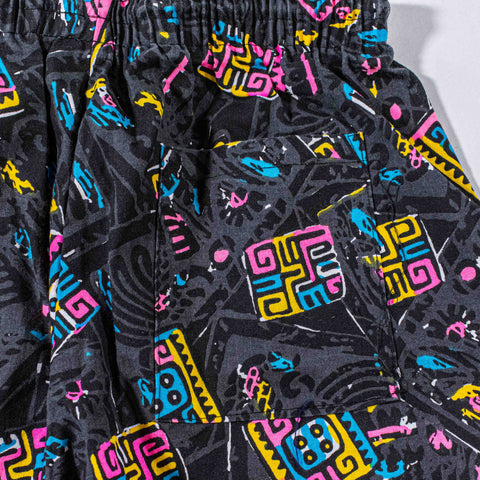 AOP Tribal Print Surf Shorts Made In USA