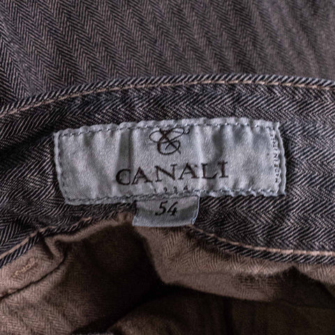 Canali Herringbone 5 Pocket Pants Made in Italy