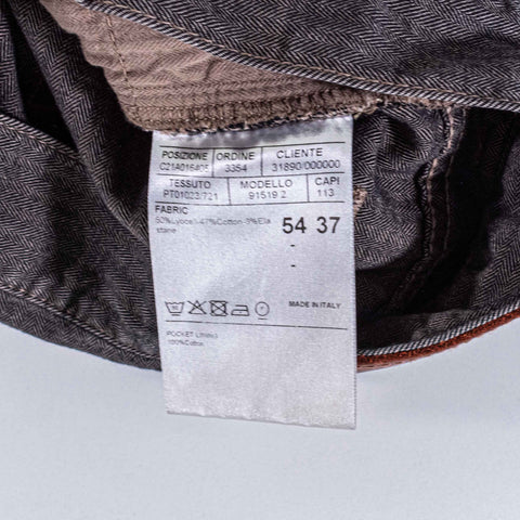 Canali Herringbone 5 Pocket Pants Made in Italy