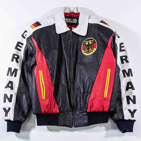 Germany Deutschland Leather Bomber Jacket Excelled