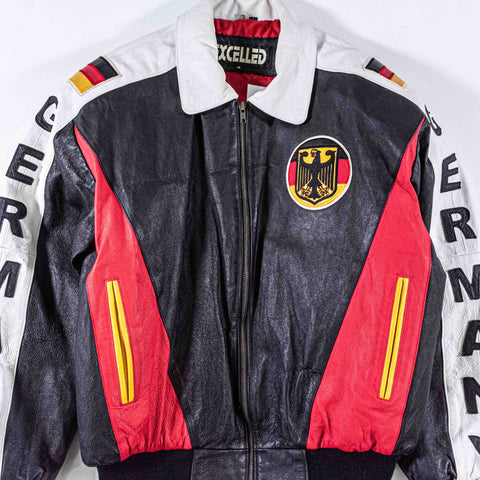 Germany Deutschland Leather Bomber Jacket Excelled