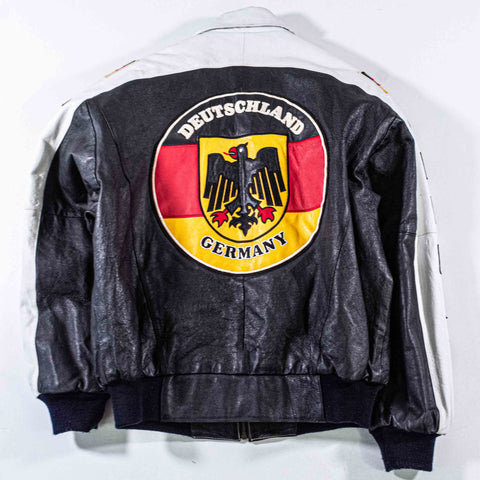 Germany Deutschland Leather Bomber Jacket Excelled
