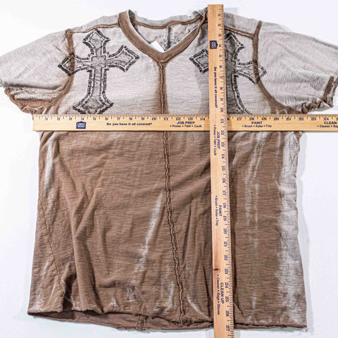 Affliction Cross Wings AOP T-Shirt V Neck